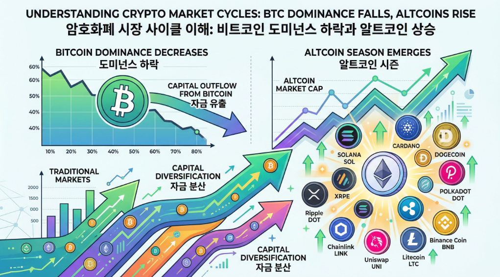 알트코인 시즌과 비트코인 도미넌스 하락 설명