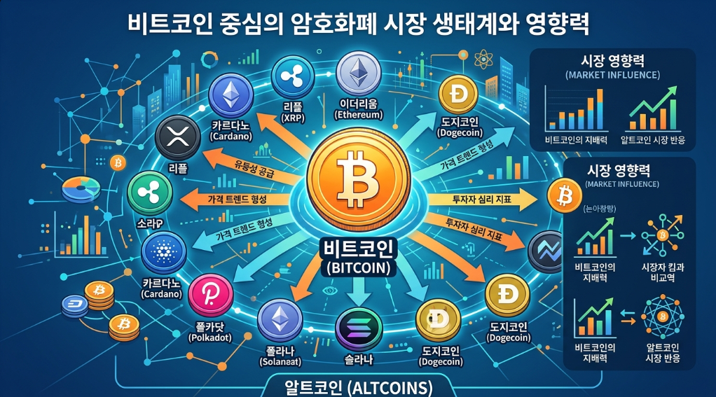 비트코인이 암호화폐 시장에 미치는 영향