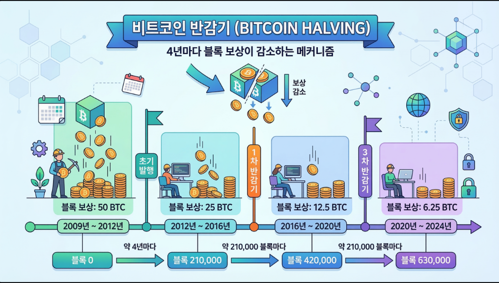 비트코인 반감기 구조 설명