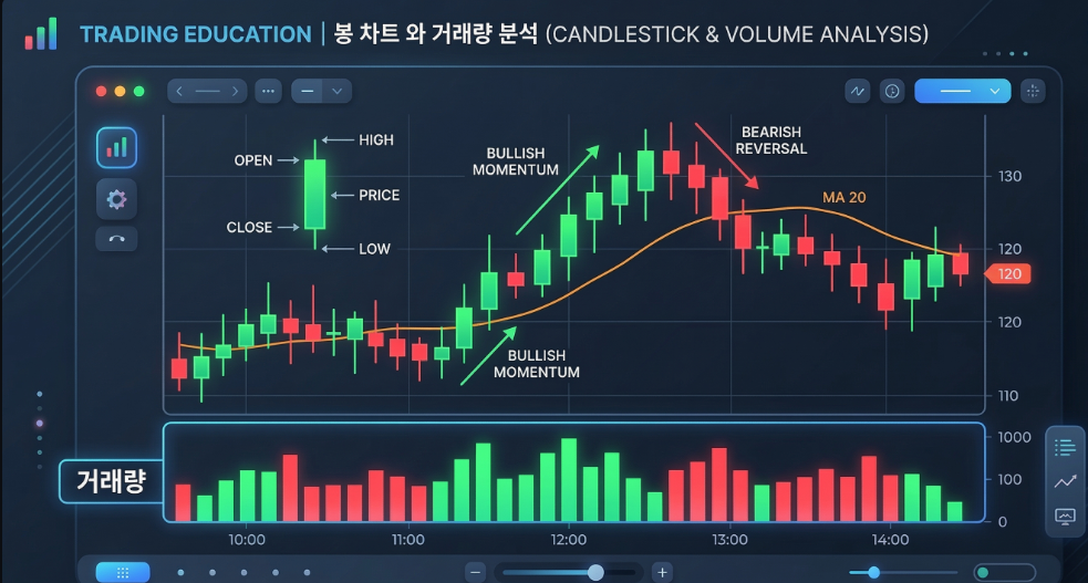 거래량을 설명하는 차트 이미지