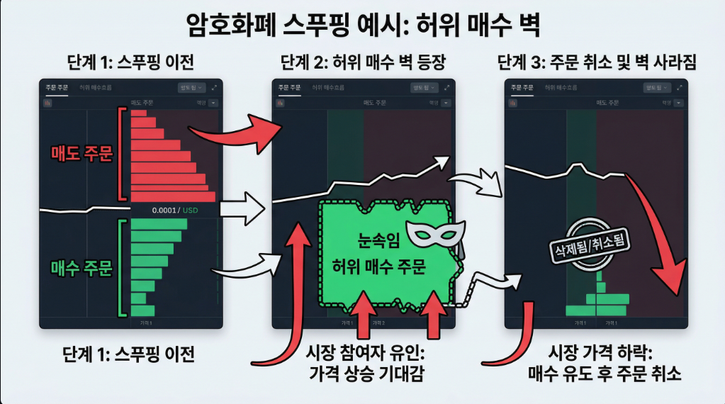 가짜 매수벽 스푸핑 설명
