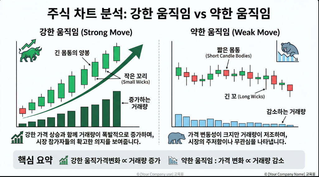 거래량과 캔들 기본 구조 설명
