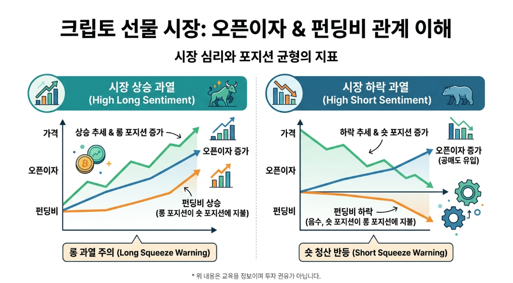 오픈이자와 펀딩비 조합 해석 교육 이미지