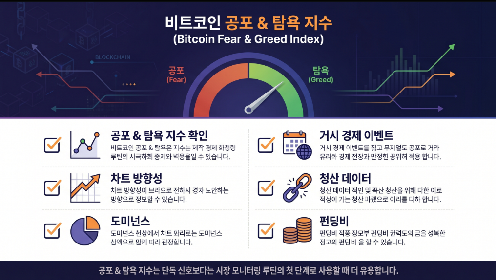 비트코인 공포탐욕지수 실전 활용 체크리스트 이미지