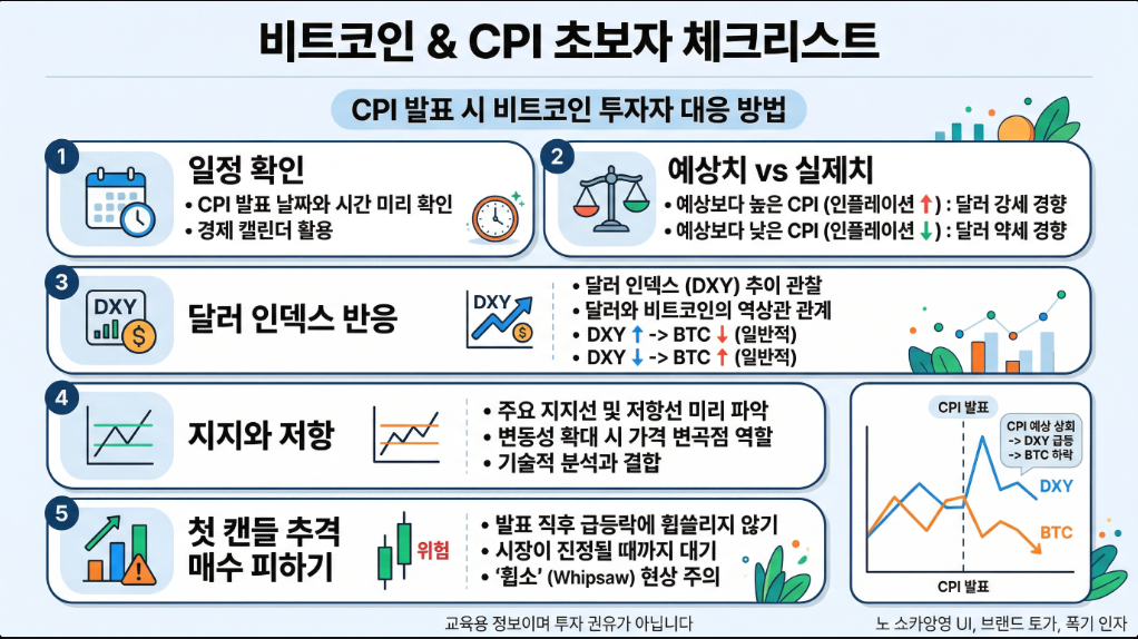미국 CPI 발표와 비트코인 관계를 초보자가 체크하는 방법 정리 이미지